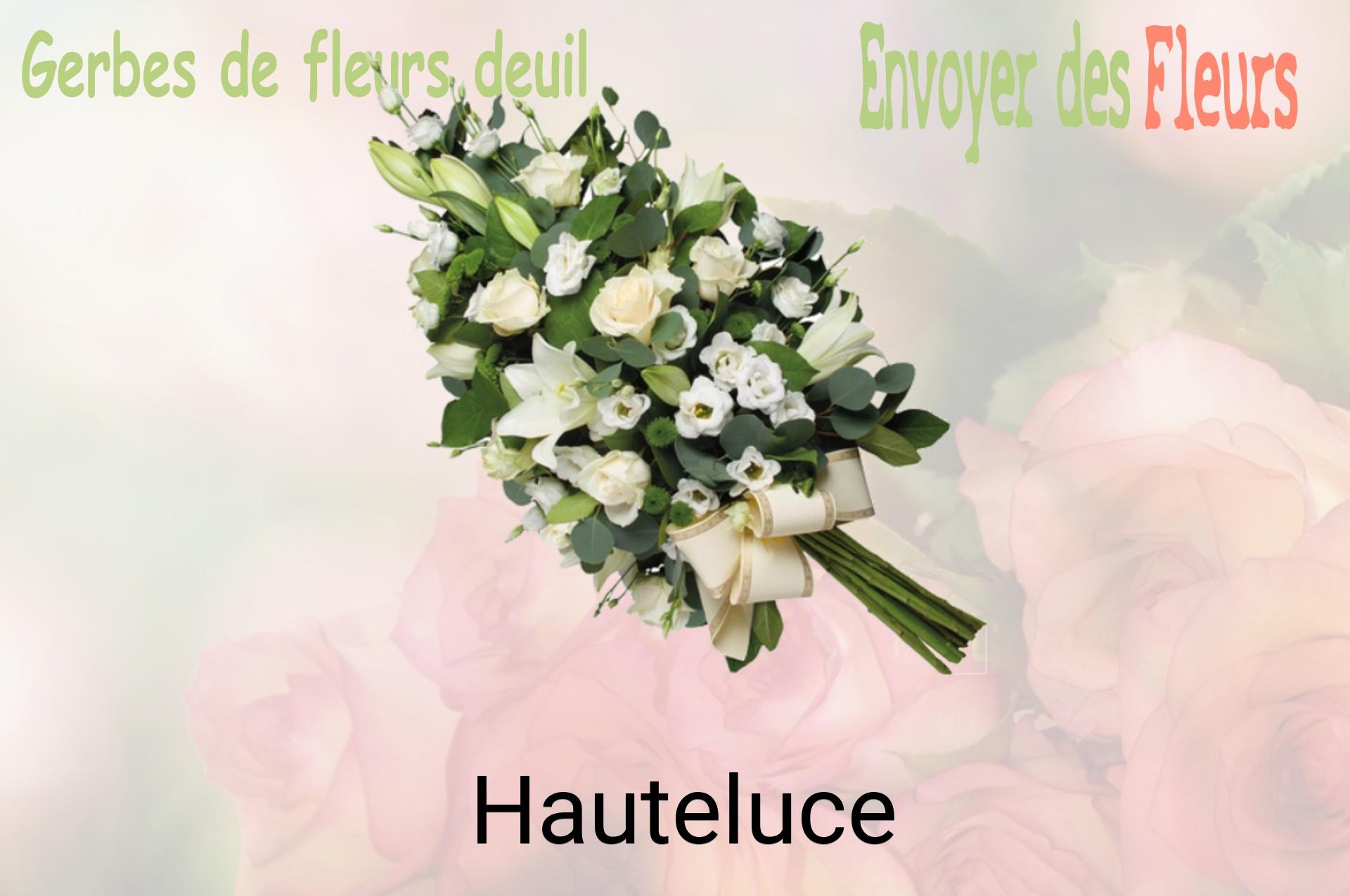Gerbe de fleurs de deuil livrée à Hauteluce